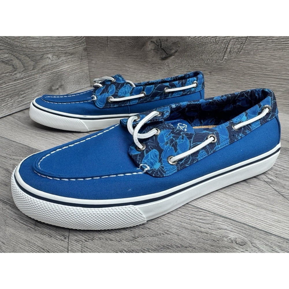Sperry Bahama II Resort Boat Shoes Mens 9 Blue Slip Ons Summer Vacation - Picture 3 of 11